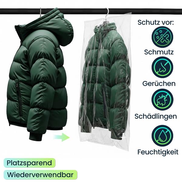 2er-Pack Premium Vakuumbeutel Set je 15 Stück in 5 Grössen für Kleidung & Bettwäsche – Wiederverwendbare Platzsparer für Reise & Schrank – Transparent