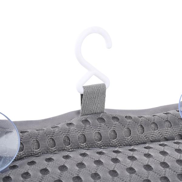 Coussin de bain ergonomique 4D – coussin de luxe avec 6 ventouses, gris foncé – soutien confortable de la nuque et de la tête – détente absolue