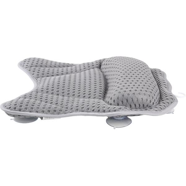 Coussin de bain ergonomique 4D – coussin de luxe avec 6 ventouses, gris foncé – soutien confortable de la nuque et de la tête – détente absolue