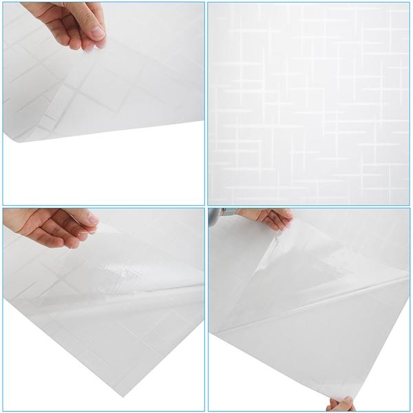 2er-Set 3D Sichtschutzfolie Kreuzdesign für Fenster 45x200 cm - Statisch haftende Blickschutzfolie mit UV-Schutz  - Wiederverwendbare Dekofolie