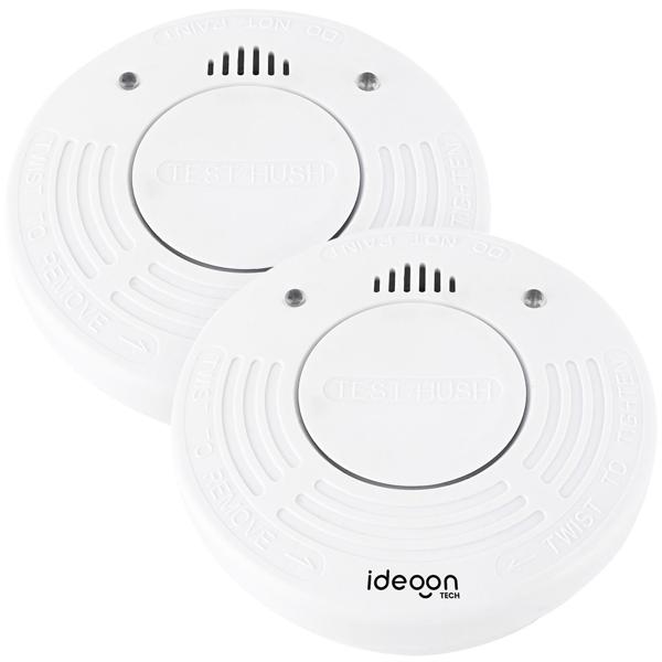 2er-Set Premium Rauchmelder mit 10 Jahren Batterielebensdauer - Zertifiziert nach DIN EN 14604 mit extra lautem 85dB Alarmsignal und Lithium Batterie