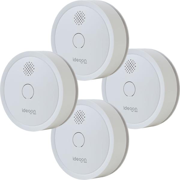 4er Set WLAN Rauchmelder mit App-Benachrichtigung – Smart vernetzter Feuermelder nach EN 14604 mit 85dB Alarm & 5 Jahren CR123A Batterielebensdauer