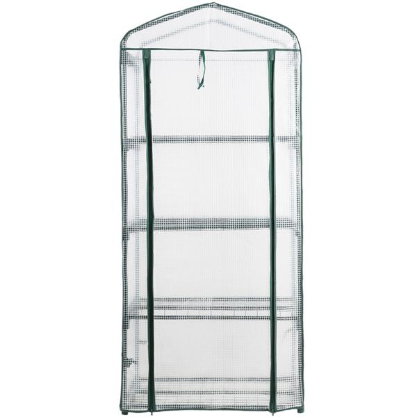 Serre de jardinage 49 x 69 x 160 cm, 4 niveaux – serre en toile PE 120 g/m² – porte enroulable, structure métallique, système emboîtable idéal pour balcon et jardin