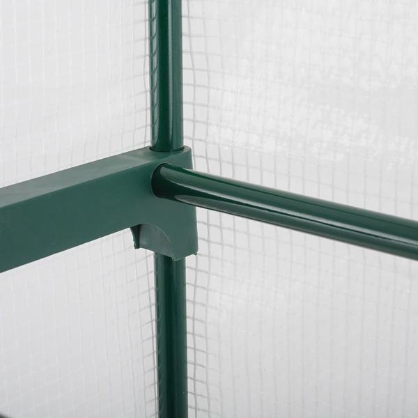 Serre de jardinage 49 x 69 x 160 cm, 4 niveaux – serre en toile PE 120 g/m² – porte enroulable, structure métallique, système emboîtable idéal pour balcon et jardin