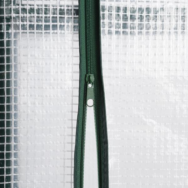 Serre de jardinage 49 x 69 x 160 cm, 4 niveaux – serre en toile PE 120 g/m² – porte enroulable, structure métallique, système emboîtable idéal pour balcon et jardin