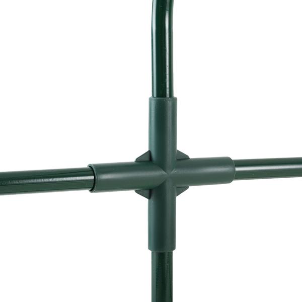 Folien-Gewächshaus 120x60x60 cm, Tomatenhaus mit A-Dach, 16mm verzinkter Stahl, 140g/m² PE-Folie, UV-Schutz & 2 Fenster mit Reissverschluss