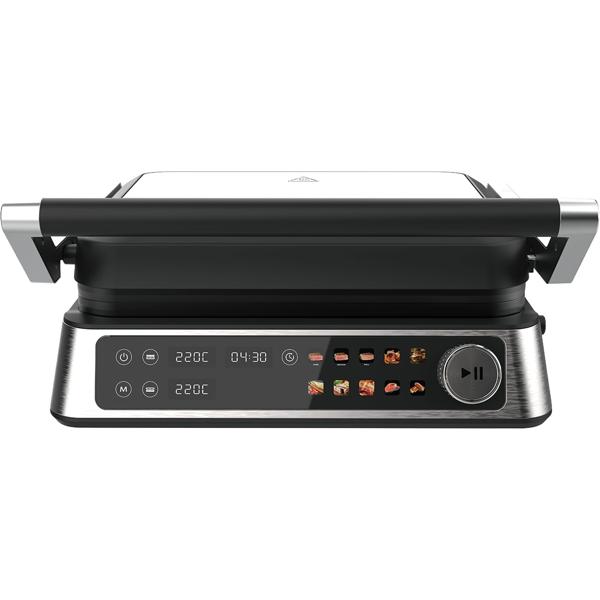 Vielseitiger Kontakt-Grill mit Farbdisplay & 2 Zonen: Leistungsstarker Elektrogrill für Steak, Sandwich, Fisch & Gemüse – Perfekter Tischgrill