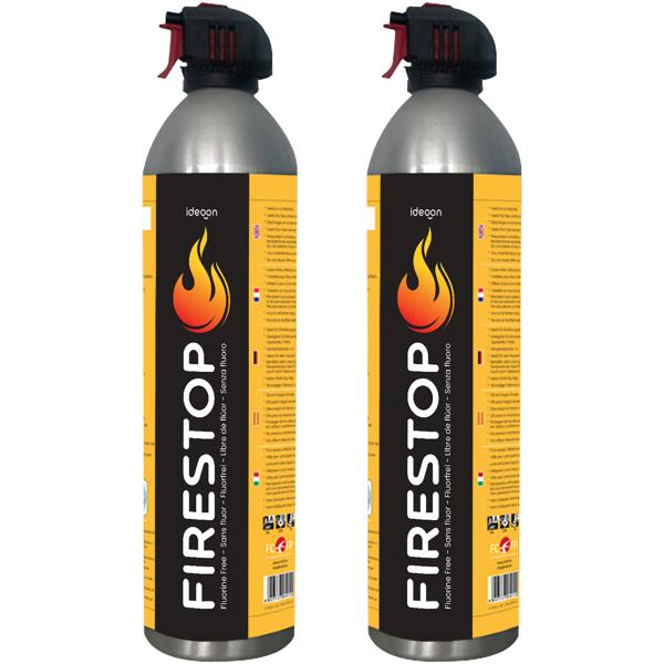2er-Set Feuerlöschspray Firestop, Brandklasse A/F, Fluorfrei, 600ml, Fettbrandlöscher für Speiseöl bis 5L – Kompakt & Sicher, 5A 5F