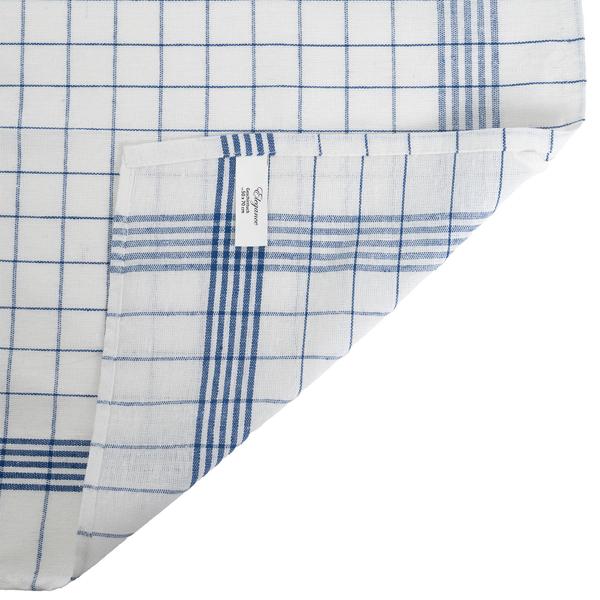 10er-Set Geschirrtücher aus 100% Baumwolle, 50x70 cm - Blau Kariert - Saugstarke Küchentücher für Haushalt & Gastro, Oeko-Tex, Premium Abtrockentücher
