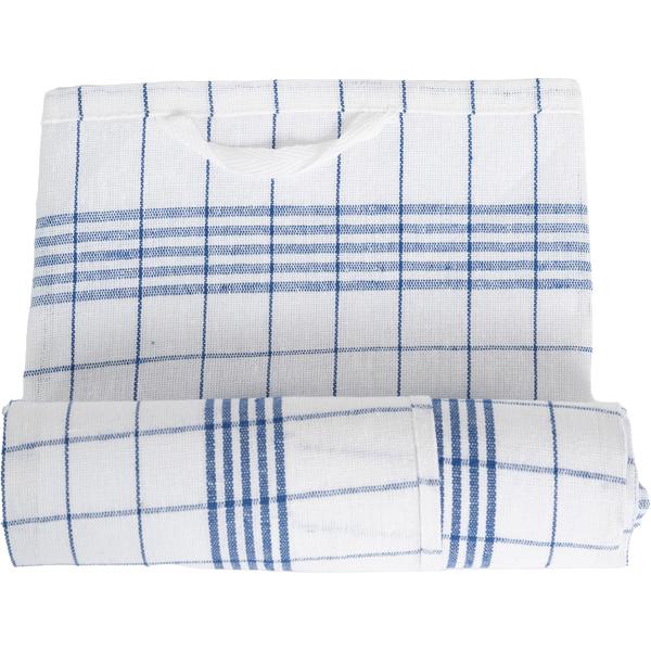 10er-Set Geschirrtücher aus 100% Baumwolle, 50x70 cm - Blau Kariert - Saugstarke Küchentücher für Haushalt & Gastro, Oeko-Tex, Premium Abtrockentücher