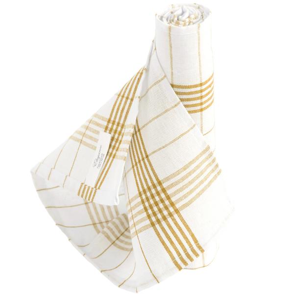 10er-Set Geschirrtücher aus 100% Baumwolle, 50x70 cm - Gelb Kariert - Saugstarke Küchentücher für Haushalt & Gastro, Oeko-Tex, Premium Abtrockentücher