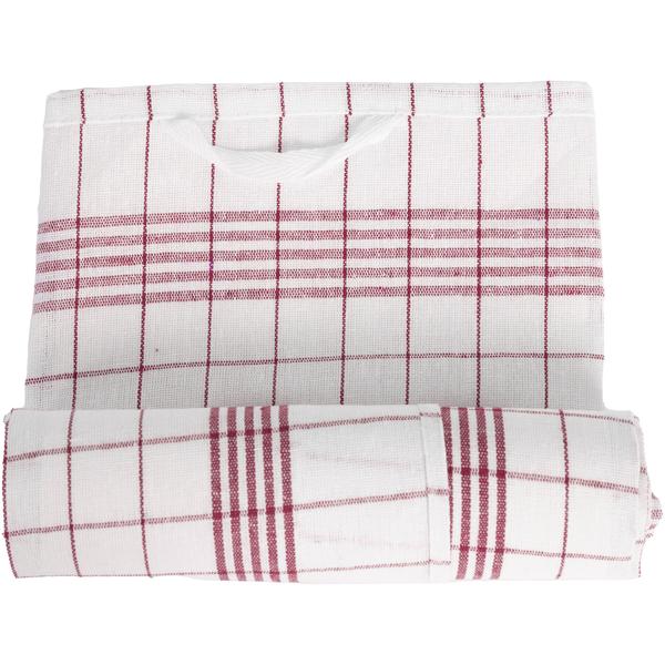 10er-Set Geschirrtücher aus 100% Baumwolle, 50x70 cm - Rot Kariert - Saugstarke Küchentücher für Haushalt & Gastro, Oeko-Tex, Premium Abtrockentücher