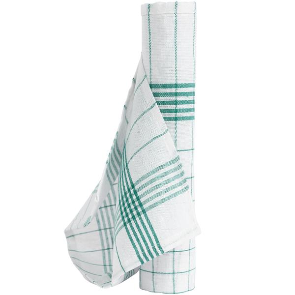 10er-Set Geschirrtücher aus 100% Baumwolle, 50x70 cm - Grün Kariert - Saugstarke Küchentücher für Haushalt & Gastro, Oeko-Tex, Premium Abtrockentücher