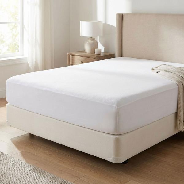 Drap-housse premium pour lit boxspring & lit à eau - blanc, 140-160x220 cm - 190 g/m2 coton/élasthanne - hauteur de bonnet 40 cm - Oeko-Tex - sans repassage & doux