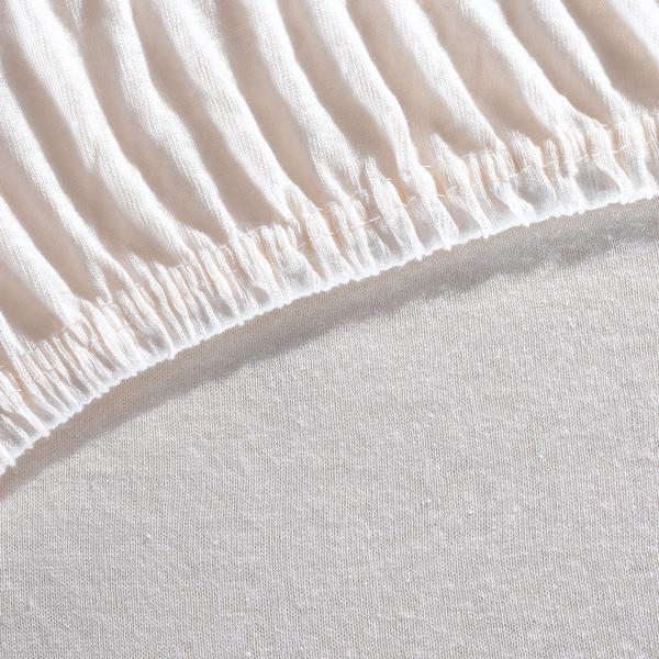 Premium Spannbetttuch für Boxspringbett & Wasserbett - Natur, 140-160x220 cm - 190g/m2 Baumwolle/Elasthan - 40cm Steghöhe - Oeko-Tex - Bügelfrei & Weich