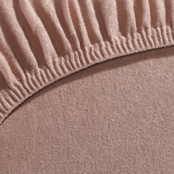 Drap extensible premium pour lit boxspring & lit à eau - nougat, 140-160x220 cm - 190 g/m² coton/élasthanne - bonnet 40 cm - Oeko-Tex - infroissable & doux