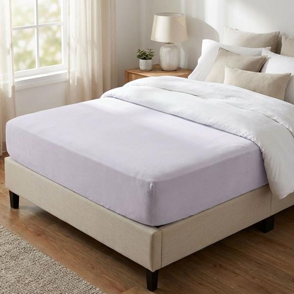 Drap-housse premium pour lit boxspring & lit à eau - argent, 140-160x220 cm - 190g/m2 coton/élasthanne - bonnet 40cm - Oeko-Tex - sans repassage & doux