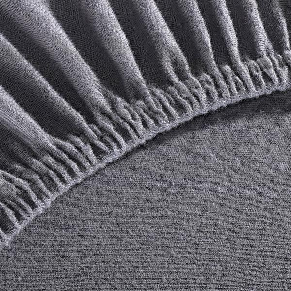 Premium Spannbetttuch für Boxspringbett & Wasserbett - Anthrazit, 140-160x220 cm - 190g/m2 Baumwolle/Elasthan - 40cm Steghöhe - Oeko-Tex - Bügelfrei & Weich