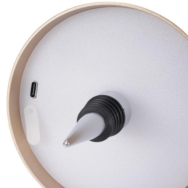 Set da 2 lampade a bottiglia, batteria 8 h: dimmerabili – 3600 mAh – 3 colori di luce, oro – illuminazione d’atmosfera – luce per bottiglia con paralume in metallo