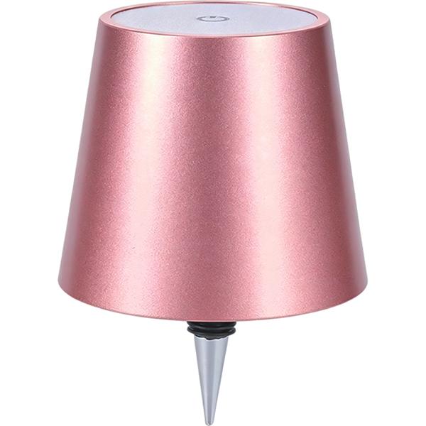 Set da 2 lampade a bottiglia, batteria 8 h: dimmerabili – 3600 mAh – 3 colori di luce, rose gold – illuminazione d’atmosfera – luce per bottiglia con paralume in metallo