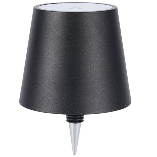 Set da 2 lampade a bottiglia, batteria con autonomia 8 h: dimmerabili – 3600 mAh – 3 colori di luce, nero – illuminazione d’atmosfera – luce per bottiglia con paralume in metallo