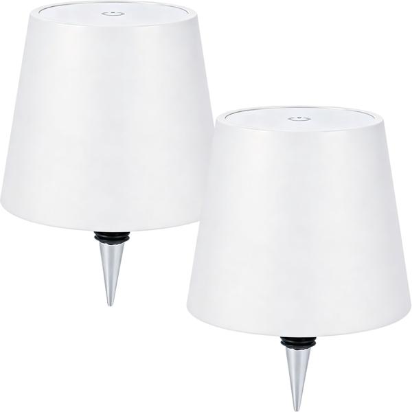Set di 2 lampade per bottiglia, batteria da 8 h: dimmerabili – 3600 mAh – 3 colori di luce, bianco – illuminazione d’atmosfera – luce decorativa per bottiglia con paralume in metallo