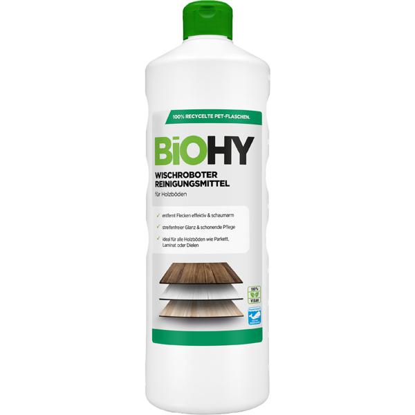 Nettoyant concentré pour sols en bois pour robots laveurs, parfum citron, végan, 1 L, biodégradable, séchage rapide