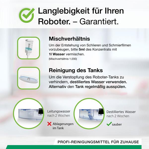 Holz-Bodenreiniger-Konzentrat für Wischroboter, Zitronenduft, vegan, 1 L, biologisch abbaubar, schnell trocknend
