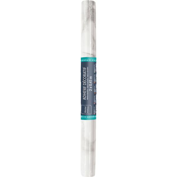 2er-Set Hochwertige Klebefolie Weisser Marmor – Moderne Dekofolie, selbstklebend, 45cmx200cm