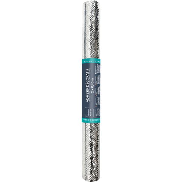 Minimalistische Klebefolie in Metalloptik, silber – Hochwertige Dekofolie, selbstklebend, 45cmx200cm