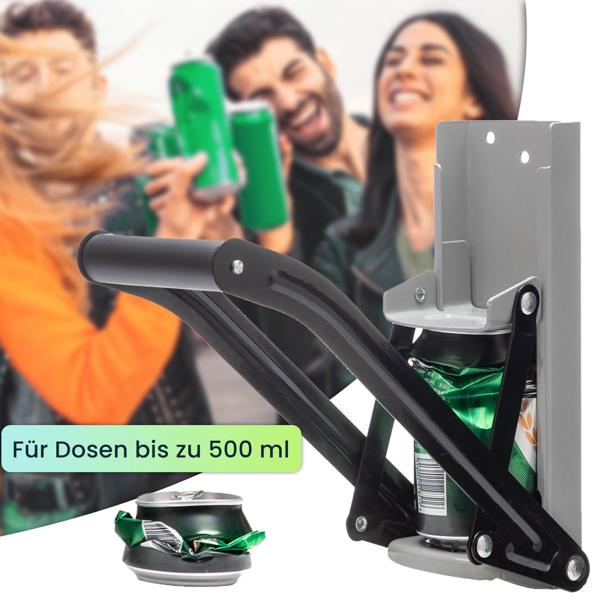 2-in-1 robuste Dosenpresse und Flaschenöffner, Wandmontage, effizienter Dosenzerkleinerer mit rutschfestem und stabilem Griff