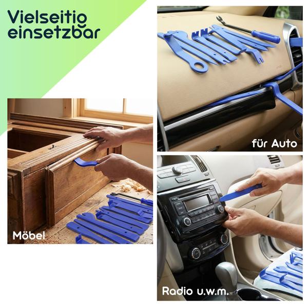 Praktisches 12-teiliges Zierleistenkeile-Set für Auto, Möbel & Renovierung – ideal zum schonenden Entfernen von Verkleidungen, Clips & Leisten