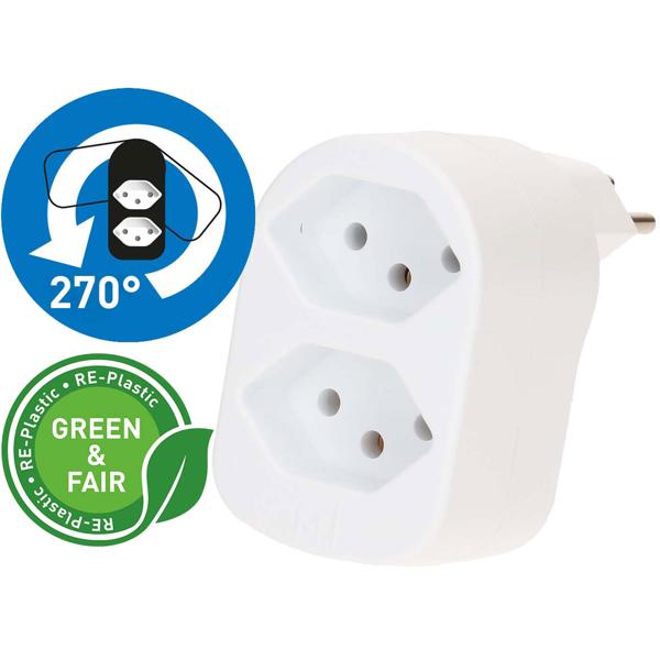 Biplite 2 fiches T13 – fiche rotative, blanc
