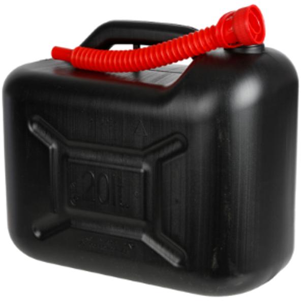 Tanica di benzina da 20 l, tanica di plastica, con tubo di travaso