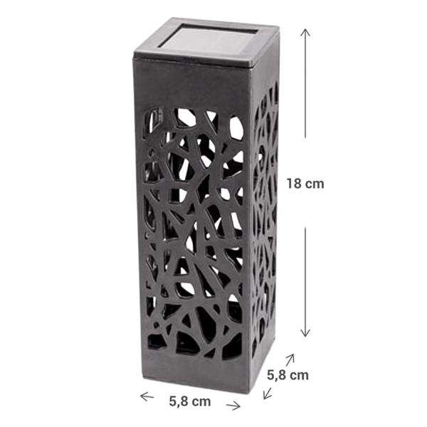 Lampada da giardino solare LED con picchetto – elegante lanterna da giardino con pannello solare, resistente alle intemperie (IP44) ed efficiente dal punto di vista energetico – ideale per terrazza, vialetto e balcone