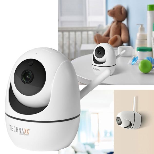 Telecamera di sorveglianza WiFi ad alta risoluzione: Full HD, sensore PIR, visione notturna, controllo tramite app - Telecamera per interni compatta (10,5 x 8 cm) per la massima sicurezza