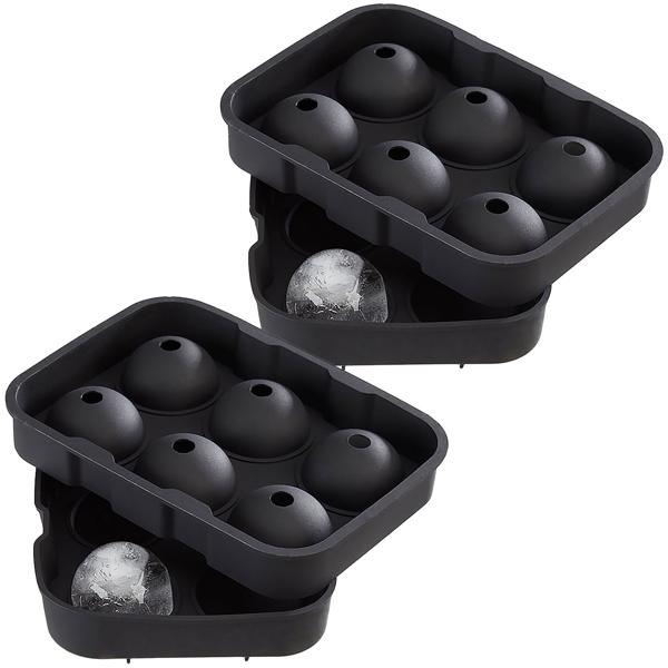 Eiswürfelform Silikon für 12 Eiskugeln, 2er-Set, Ø 4,5 cm