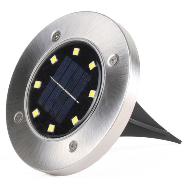 2er Solar-LED-Garten-Bodenleuchte: Robuster Edelstahl, IP44-Wetterfest, für sichere & stilvolle Gartenwege. Energieeffiziente Wegeleuchte