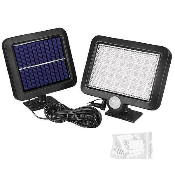 2er Set LED-Flutlicht mit Solarbetrieb & Bewegungssensor, wetterfest (IP44), ideal für Garten, Einfahrt & Terrasse, LED-Strahler, energieeffizient & hell