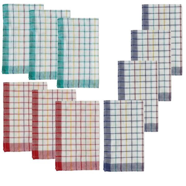 20er-Set Geschirrtücher aus 100 % Baumwolle - Saugstark & langlebig für Küche - 50x70 cm, waschbar bei 60°C - Fusselfrei & hygienisch mit Karomuster