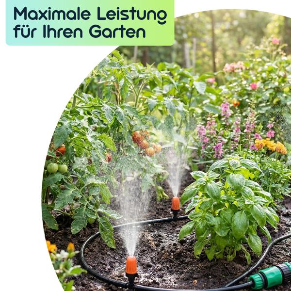 Pflanzen-Bewässerungssystem, 46-tlg., mit Schlauch 2x 20m, individuell anpassbar, zu Beet-, Hecken- und Rasenbewässerung, Komplett Set 