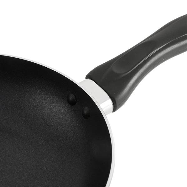 Lot de 3 Poêles à Frire Antiadhésives - Aluminium Solide Ø 20/24/28 cm - Design Intemporel - Compatible Gaz/Électrique/Céramique/Halogène - Sans PFOA