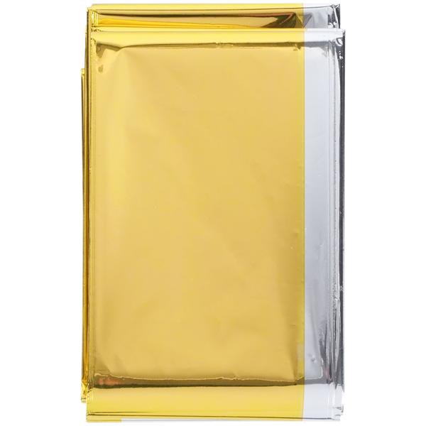 set di 5 coperte di salvataggio affidabili, 210 x 160 cm, oro - argento, pellicola termica ideale anche per lo sport, il campeggio e le avventure all‘aperto, un prodotto NASA