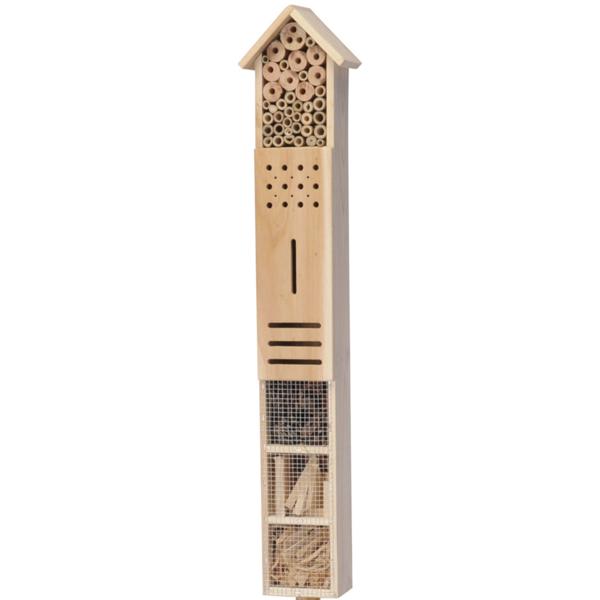 Hotel per insetti con picco al suolo, ausilio per la nidificazione di insetti e insetti utili, 160 cm