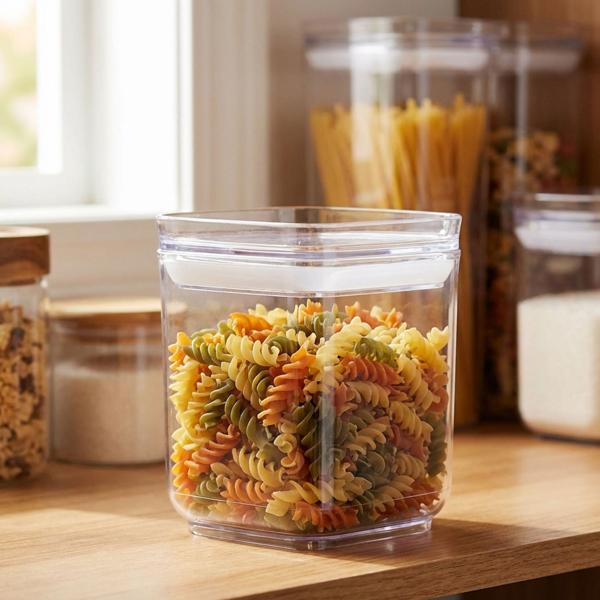 Boîte de conservation transparente 750 ml - Couvercle hermétique joint silicone - Pour céréales, pâtes, riz - Anti-insectes, anti-gaspillage alimentaire