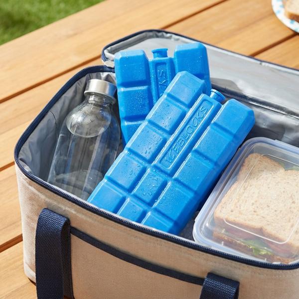 Éléments réfrigérants lot de 2 – accumulateurs de froid 200 g pour sac isotherme et glacière – idéals pour les déplacements, le camping et les pique-niques – bleus, refroidissement longue durée