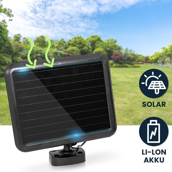 2er-Set Leistungsstarker LED Solar-Strahler mit Bewegungsmelder - Mehr Sicherheit für Ihr Zuhause - Helle 600 Lumen Aussenleuchte für Garten & Hof