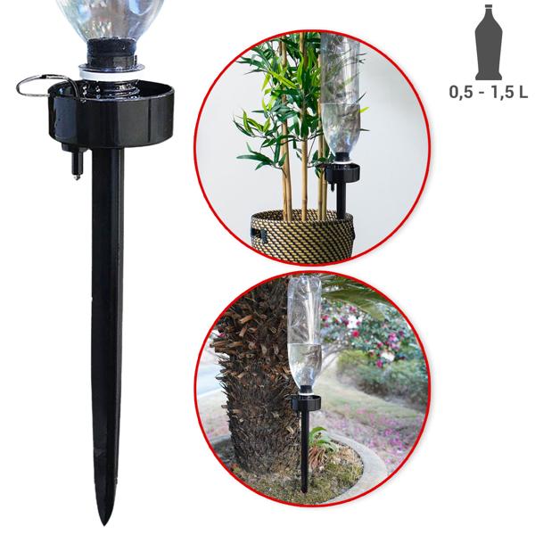 Sistema di irrigazione per bottiglie in PET (set di 6): Regolabile - Innaffiamento di piante per vacanze, balconi, camere - Semplicemente geniale