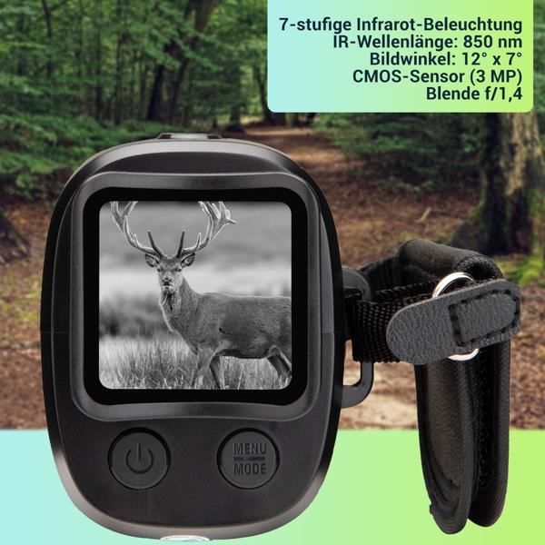 Professionelles Monokulares Infrarot Nachtsichtgerät, Foto und Video, Sicht bis 500m , 2k Videoaufnahmen, 5-fach Zoom, TFT Farbdisplay