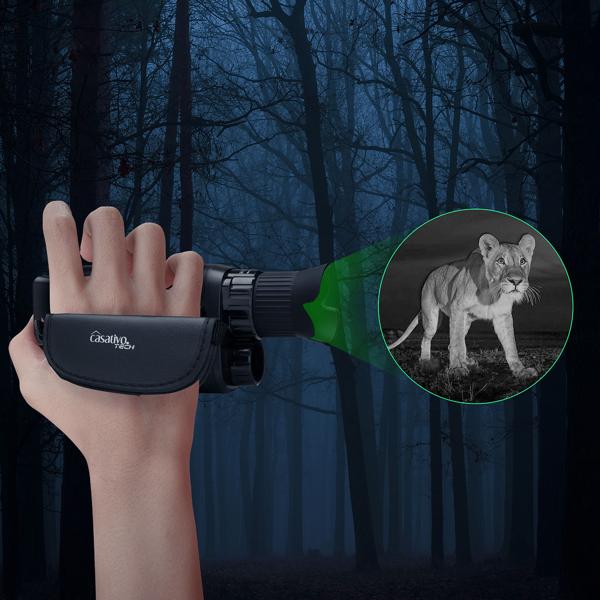 Professionelles Monokulares Infrarot Nachtsichtgerät, Foto und Video, Sicht bis 500m , 2k Videoaufnahmen, 5-fach Zoom, TFT Farbdisplay